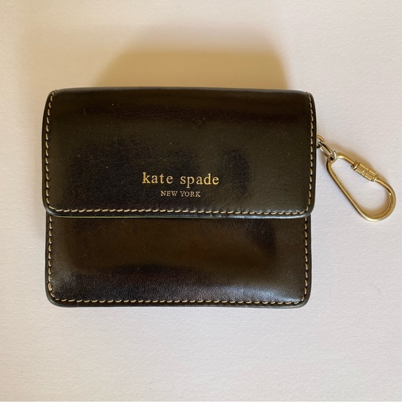 Kate Spade Leather Wallet in Black and Green - Picture 2 of 5